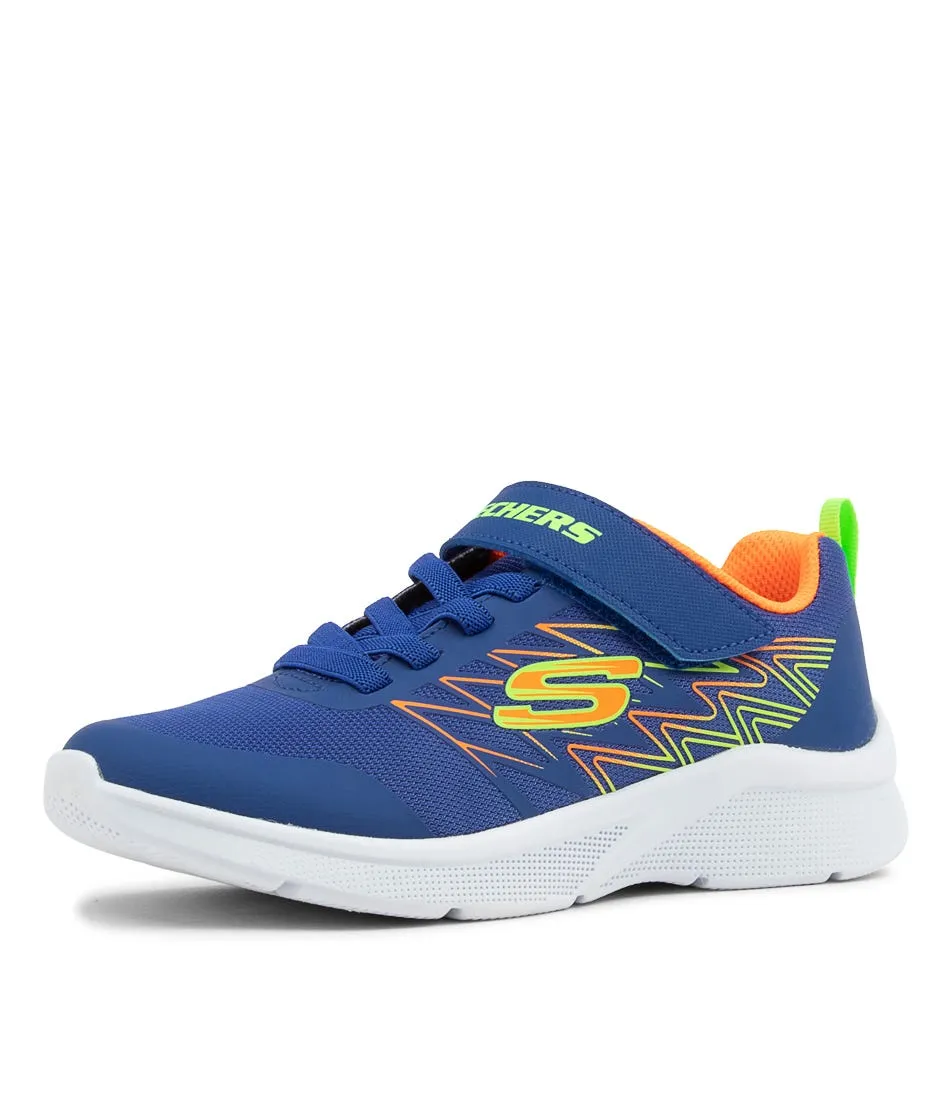 SKECHERS Microspec Blue Orange Sneakers