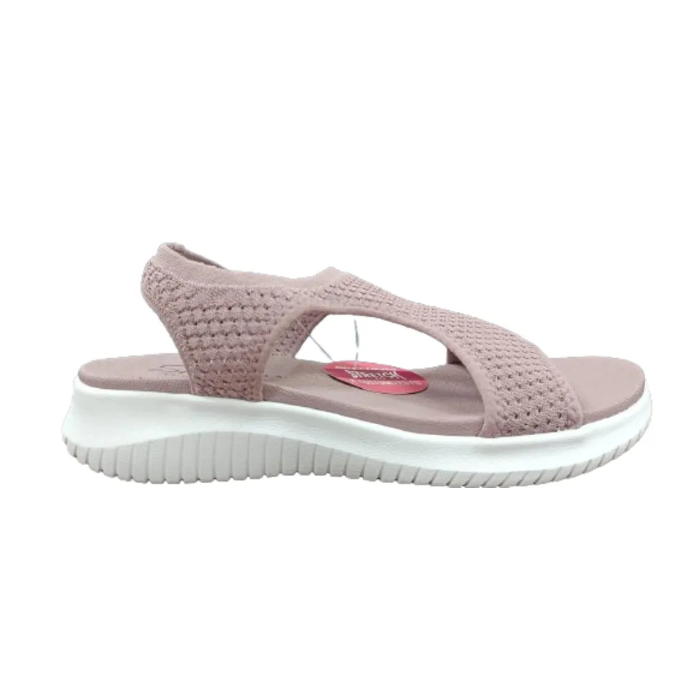 SKECHERS Women's Ultra Flex-Deja Vu Sandal Mauve.