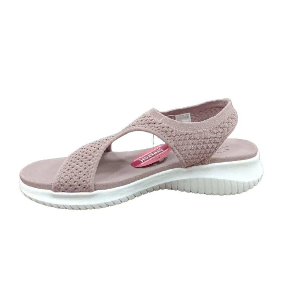 SKECHERS Women's Ultra Flex-Deja Vu Sandal Mauve.