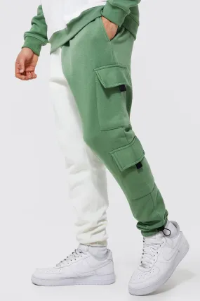 Slim Spliced Utility Cargo Joggers | boohooMAN UK