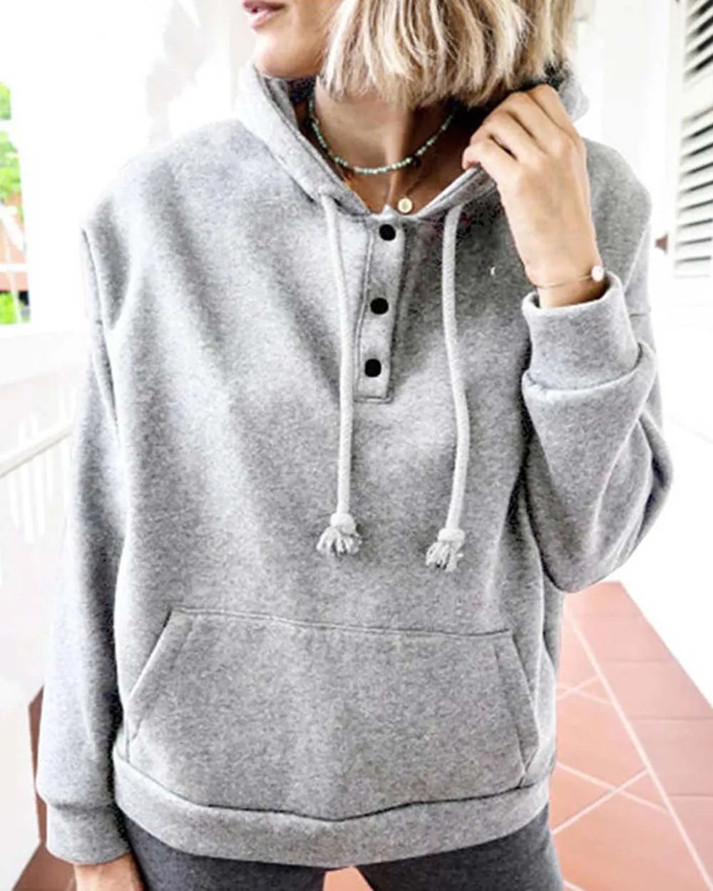 Snap Cozy Sweatshirt