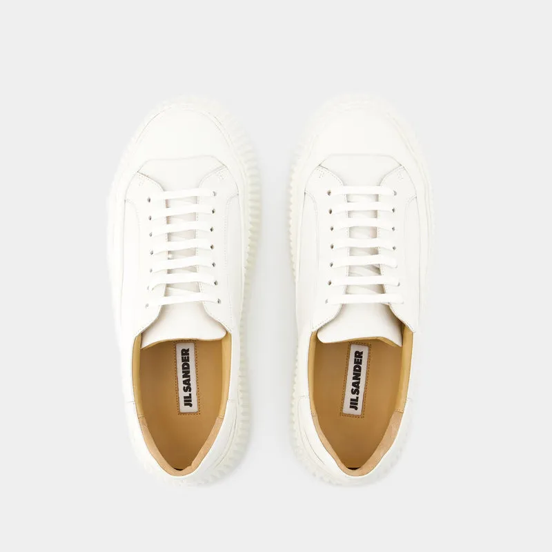 Sneakers - Jil Sander - Leather - Beige