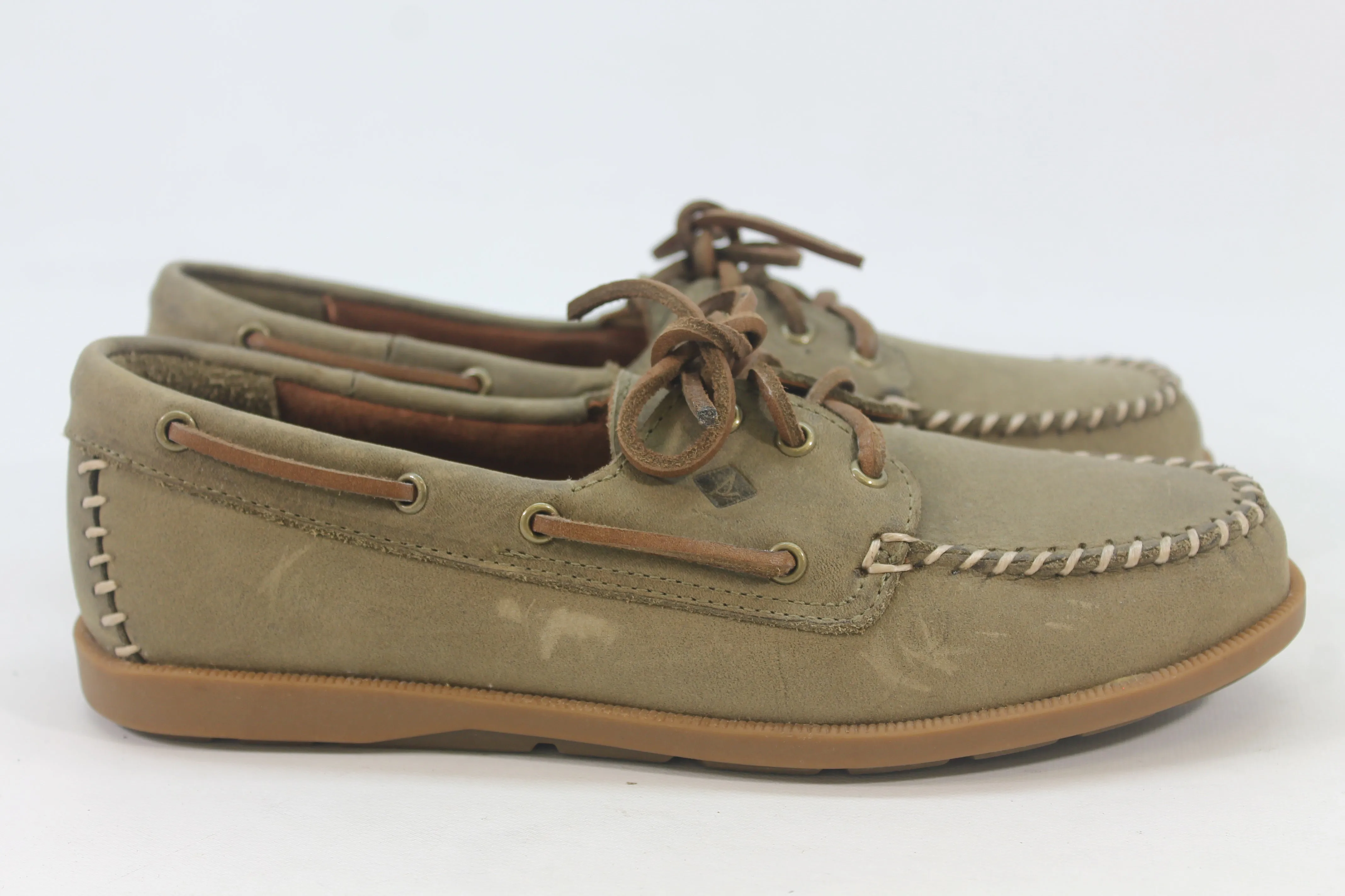 Sperry Top Sider Leeward Women's Green Boat Shoes Size 6M