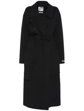 Double breast belted wool coat