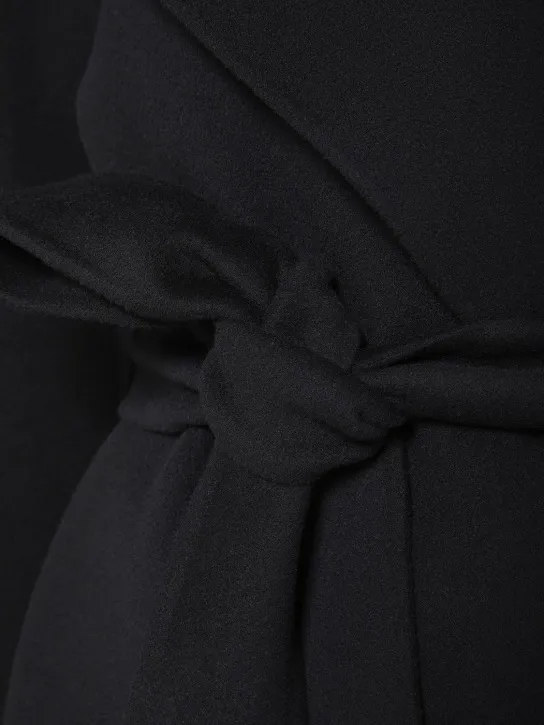 Double breast belted wool coat