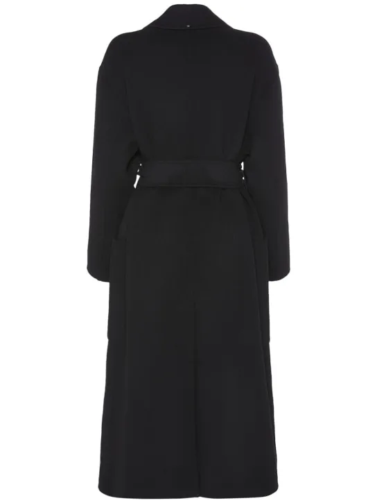 Double breast belted wool coat