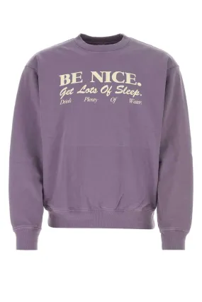 Sporty & Rich Lilac Cotton Sweatshirt