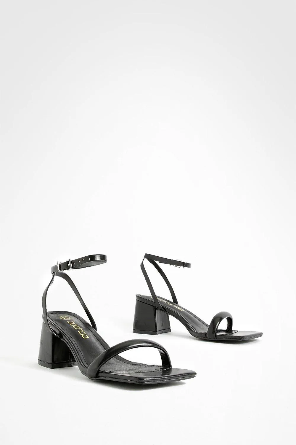 Square Toe Block Heel Two Part Heels