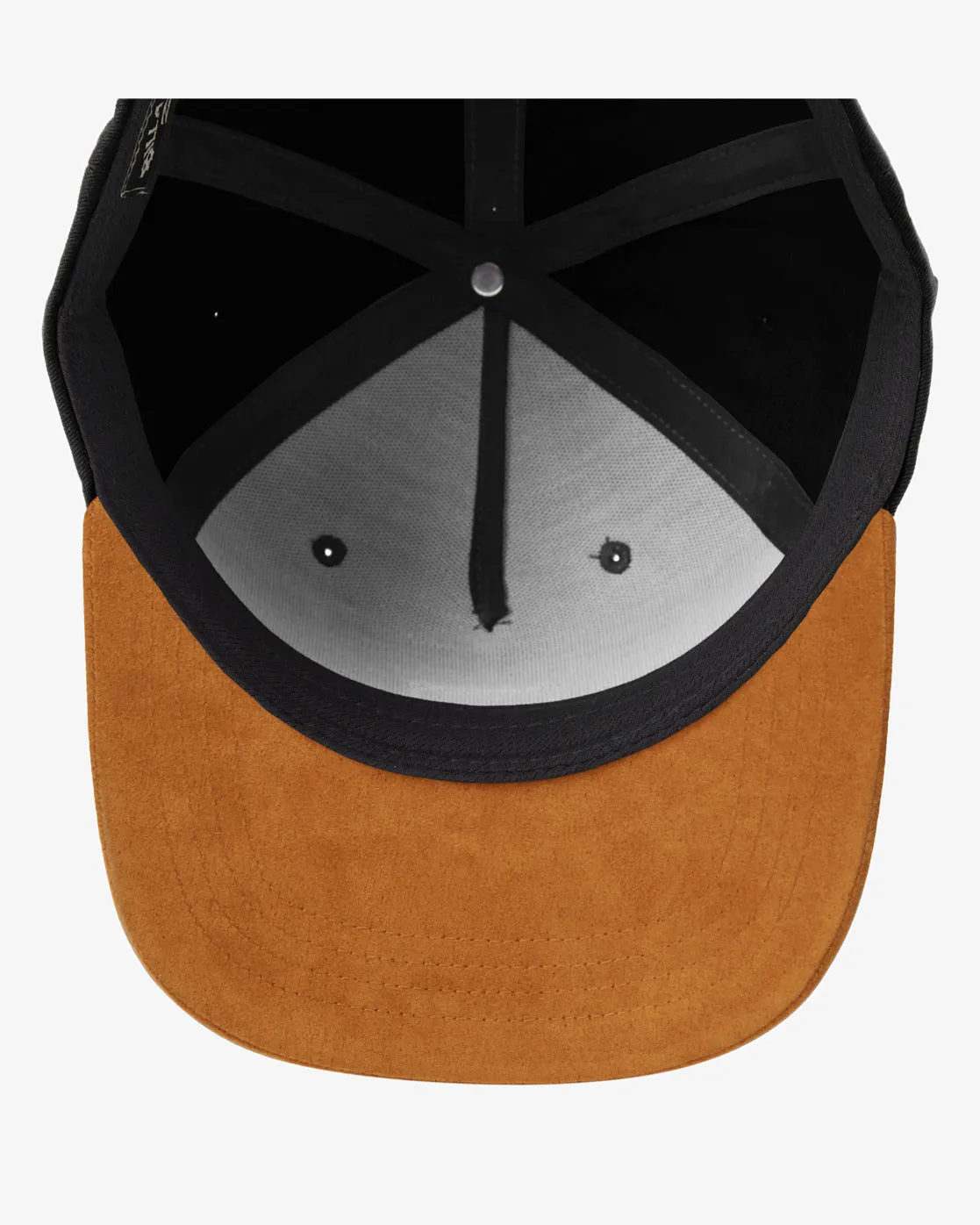 Stacked Snapback Hat - Black/Tan