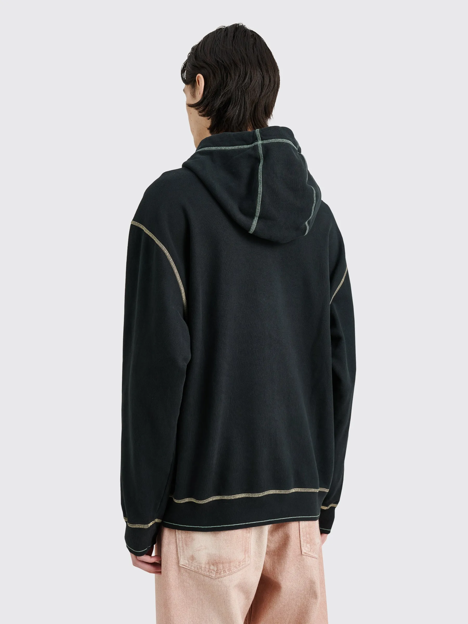 Stone Island Hooded Logo Sweatshirt Black