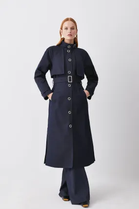 Karen Millen Trench Coat with Storm Flap and Belt