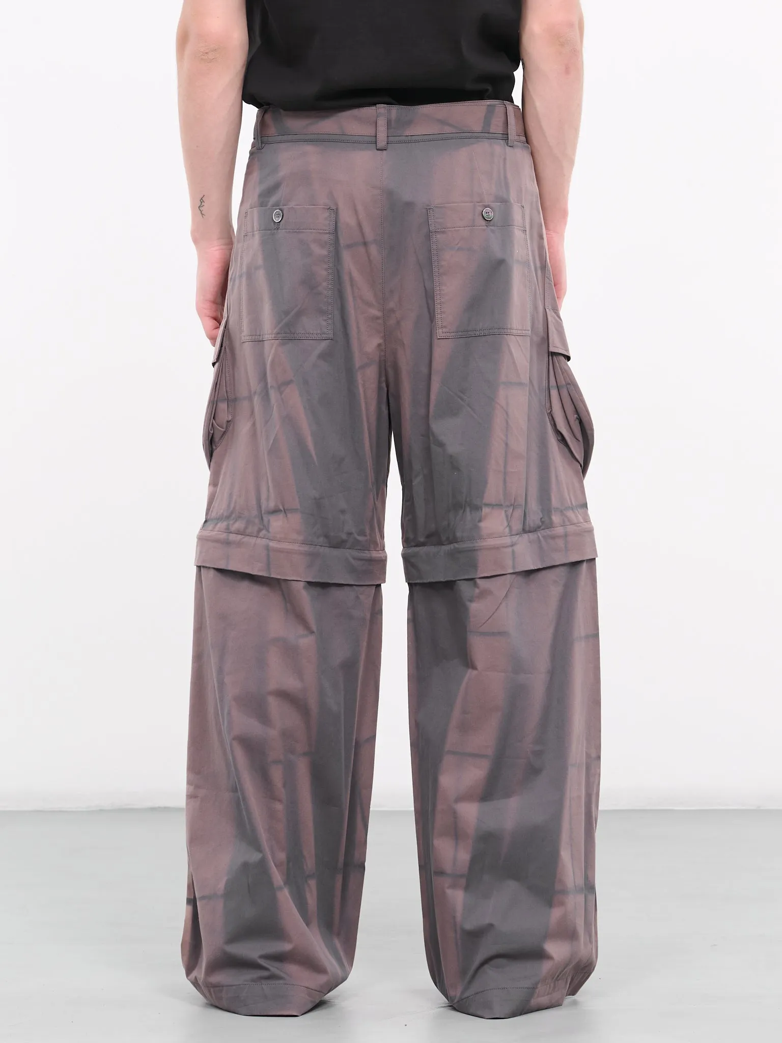 Sun-Bleached Detachable Cargo Trousers (PA04-GREY)