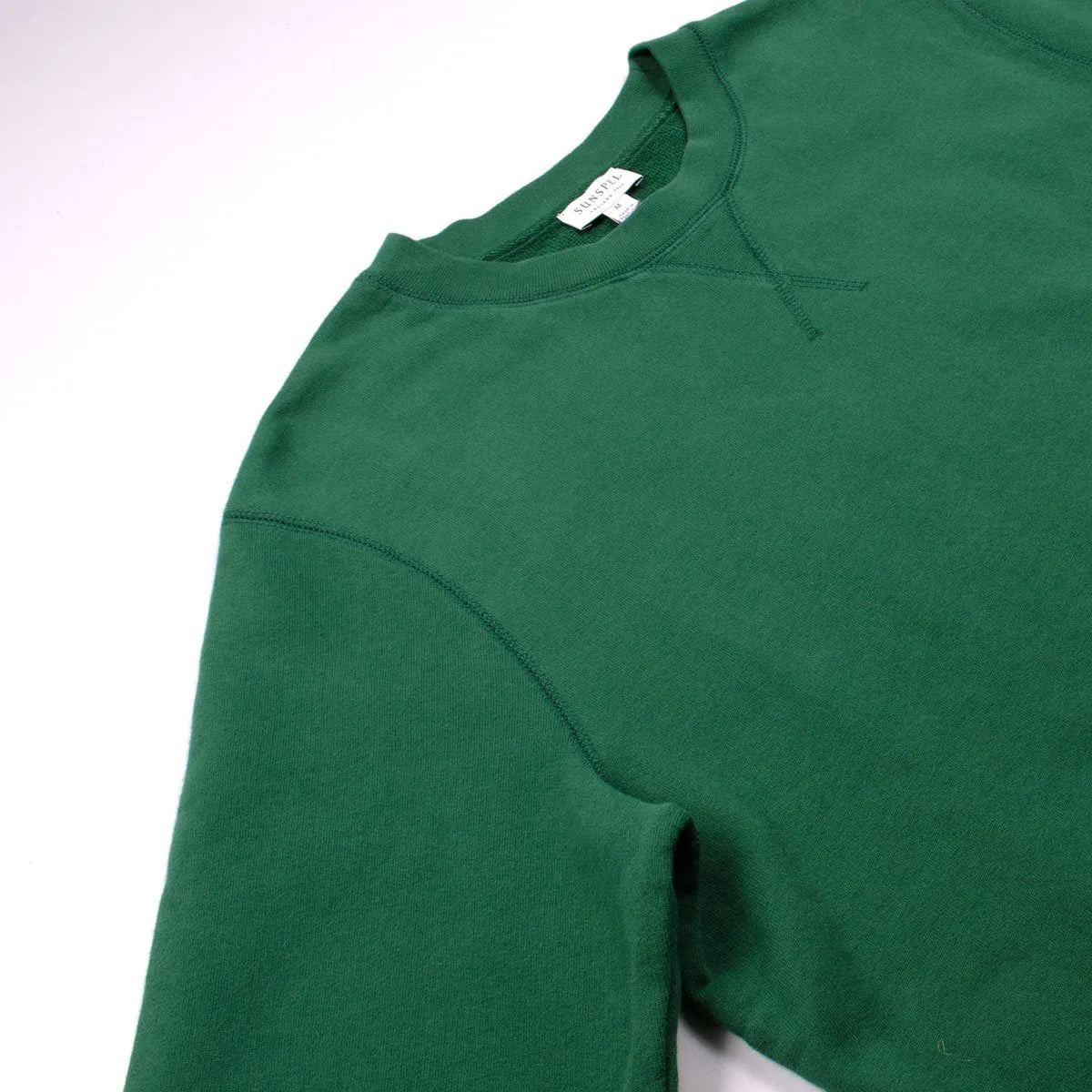 Sunspel Loopback Sweatshirt Kale