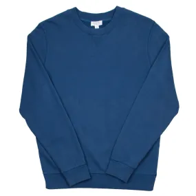 Sunspel Loopback Sweatshirt Smoke Blue