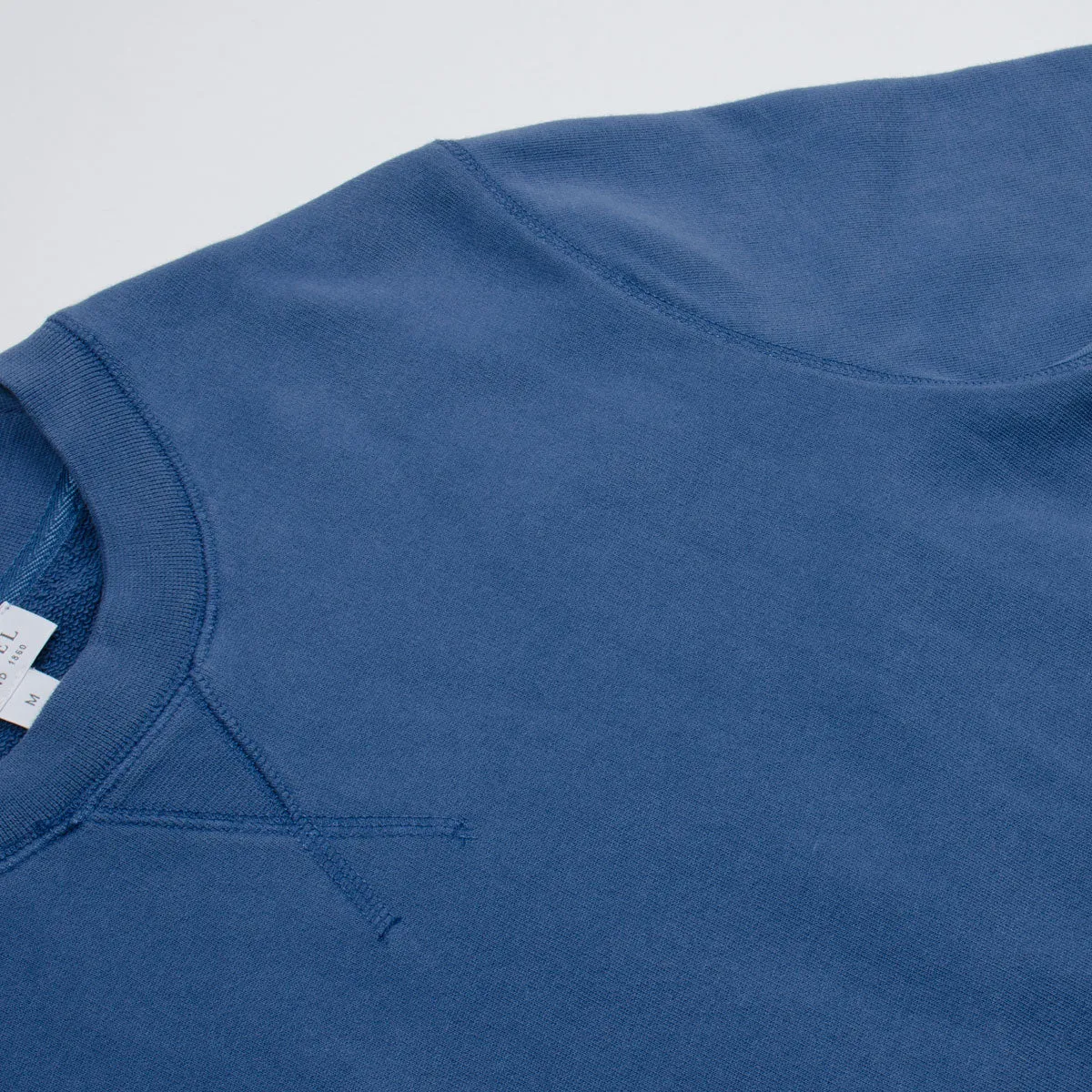 Sunspel Loopback Sweatshirt Smoke Blue