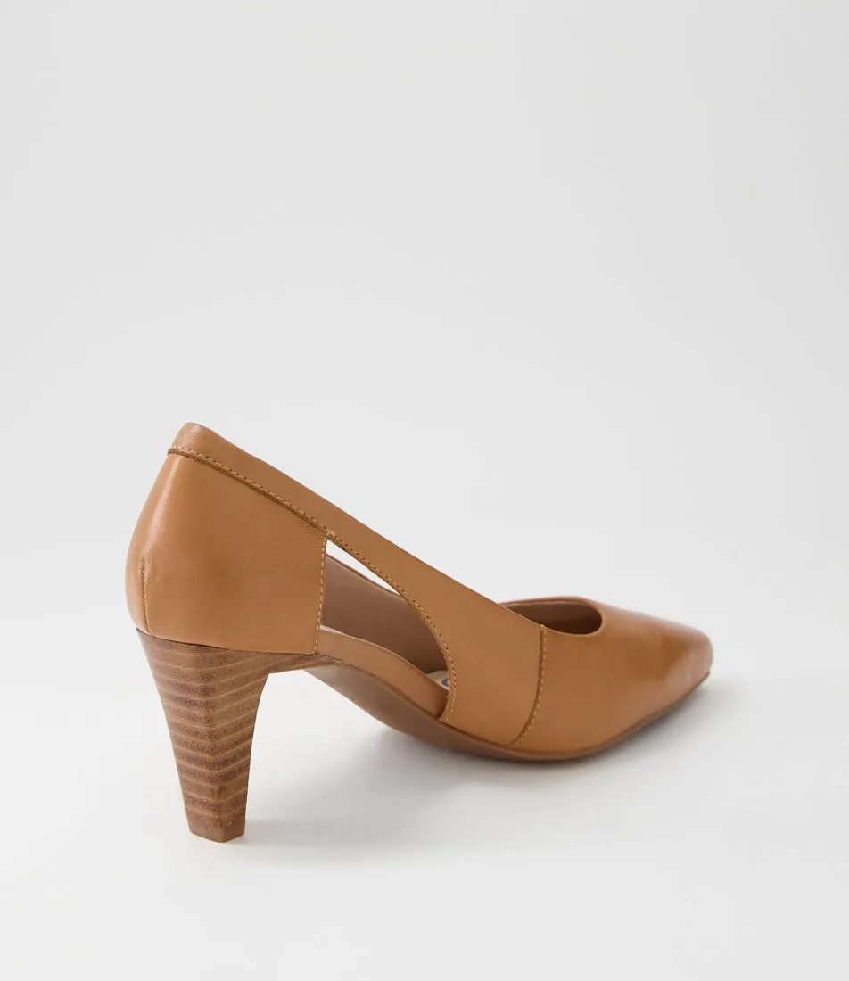 SUPERSOFT Madden2 Dark Tan Leather Heels