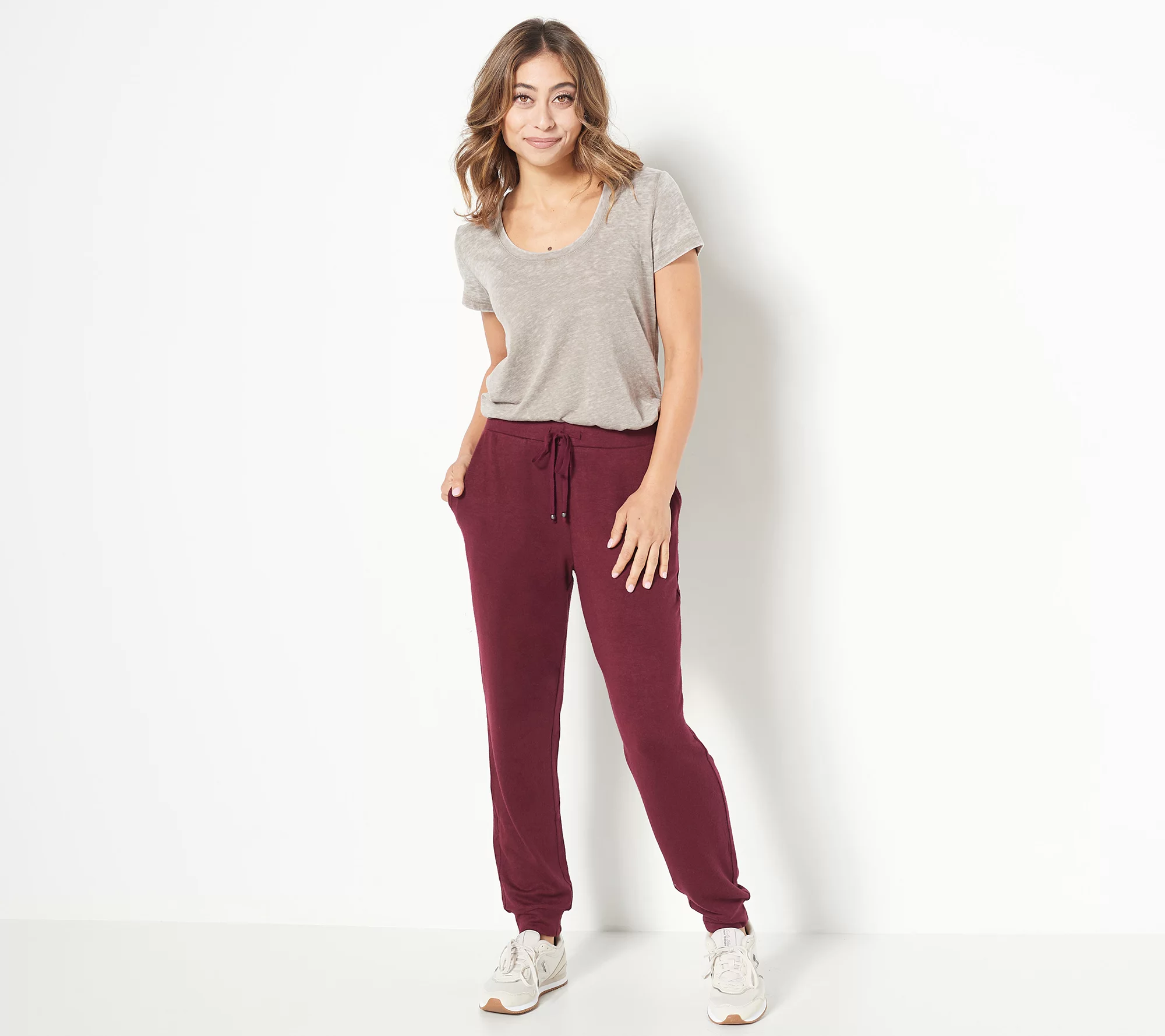 Susan Graver Lifestyle Petite Cashmoozie Knit Joggers