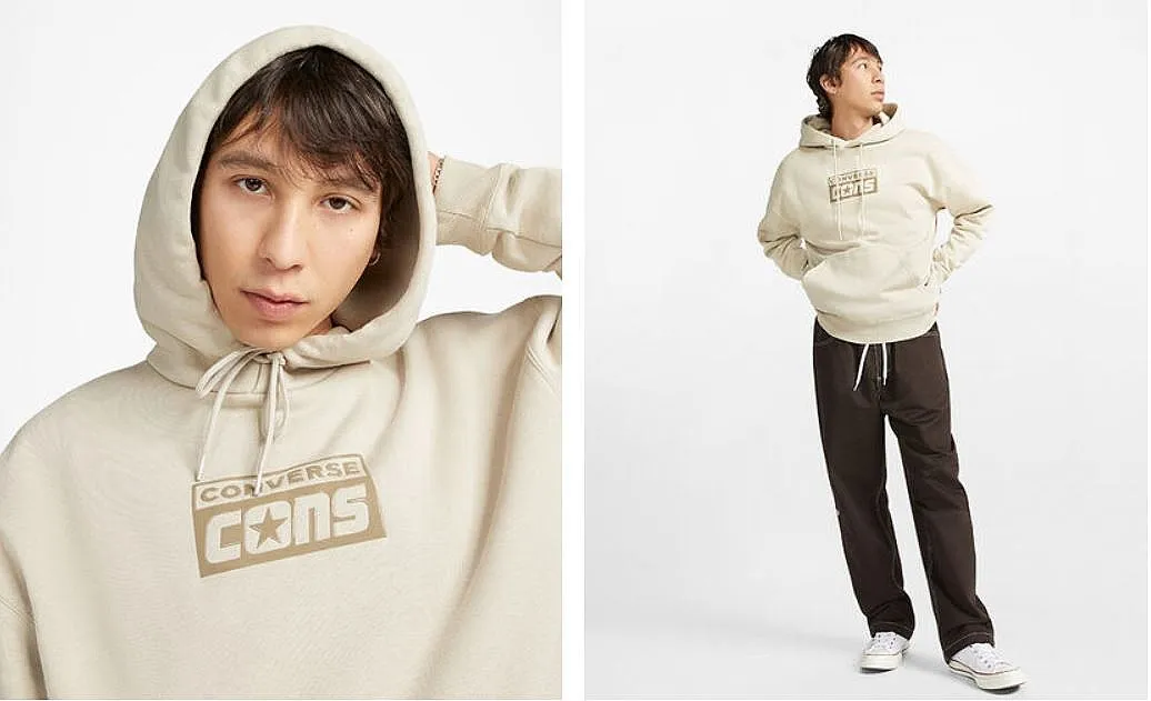 sweatshirt Converse Cons Brushed Back Fleece Pullover/10024013 - A06/Beach Stone - men´s