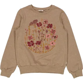 Sweatshirt Flower Circle Embroidery