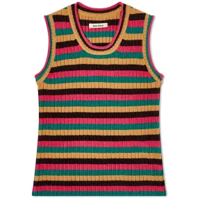 Swing Stripe Knit Vest Pink Multi Stripe