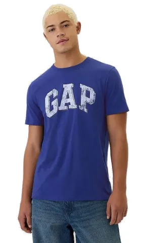 T-Shirt GAP V-Everyday Soft Logo Novelty Arch - Bellwether Blue 193943 - men´s