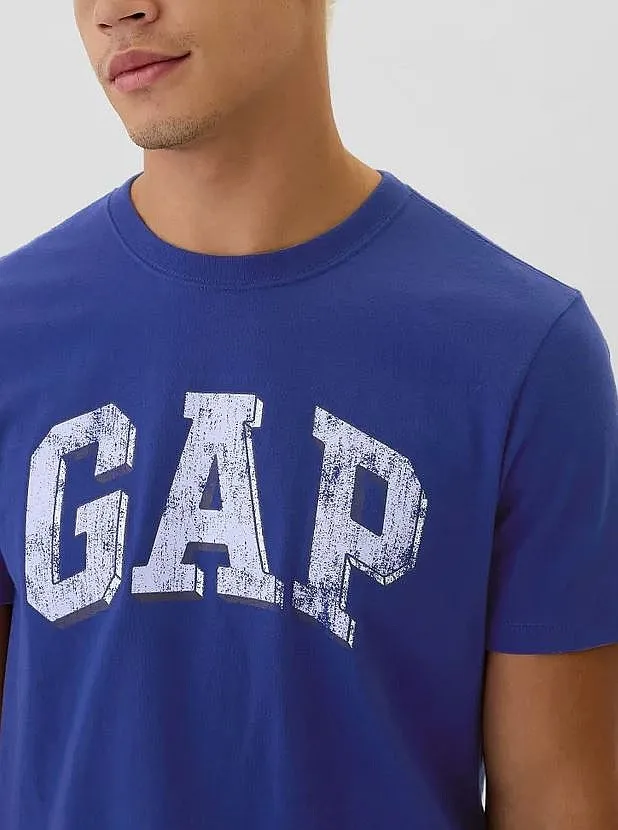 T-Shirt GAP V-Everyday Soft Logo Novelty Arch - Bellwether Blue 193943 - men´s