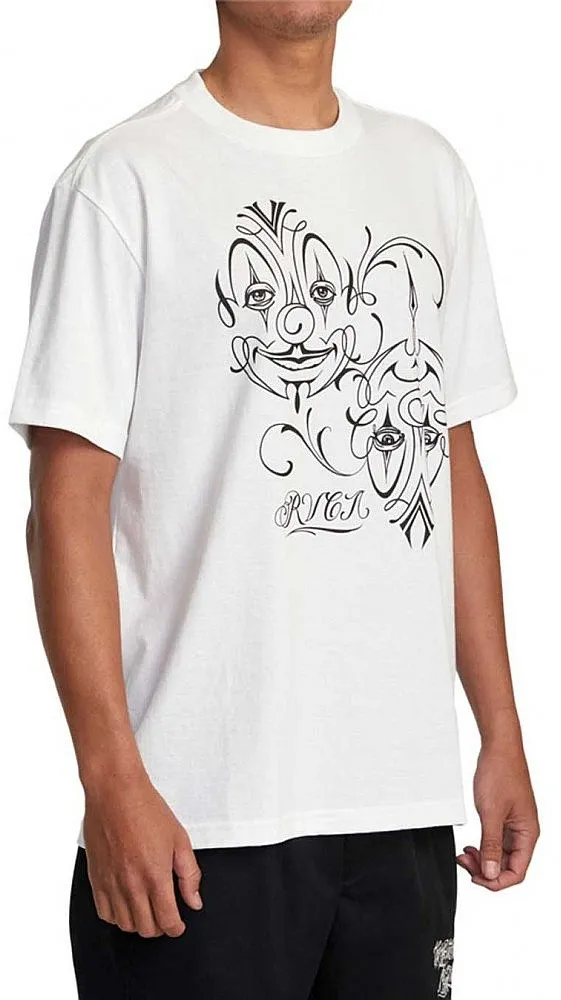 T-Shirt RVCA Mister Cartoon Balance Clowns - White - men´s