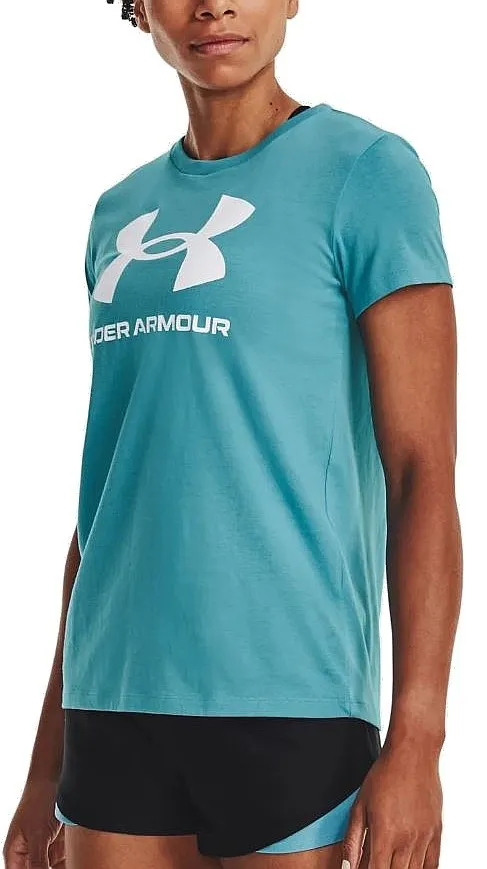 T-Shirt Under Armour Rival Logo - Horizon Blue/White - women´s