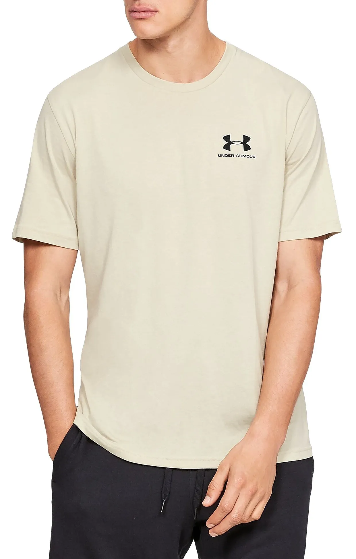 T-Shirt Under Armour Sportstyle Left Chest - 289/Khaki Base/Black - men´s