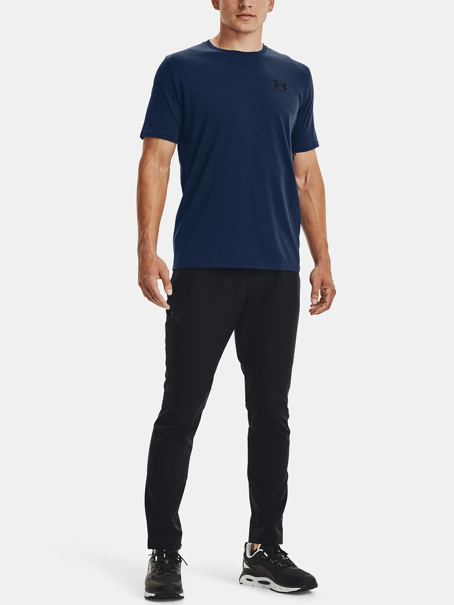 T-Shirt Under Armour Sportstyle Left Chest - Academy/Black - men´s