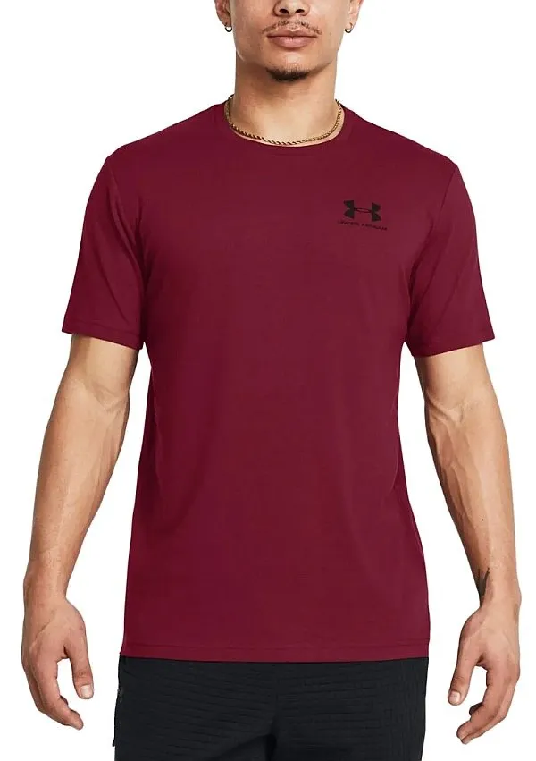 T-Shirt Under Armour Sportstyle Left Chest - Cardinal/Black - men´s