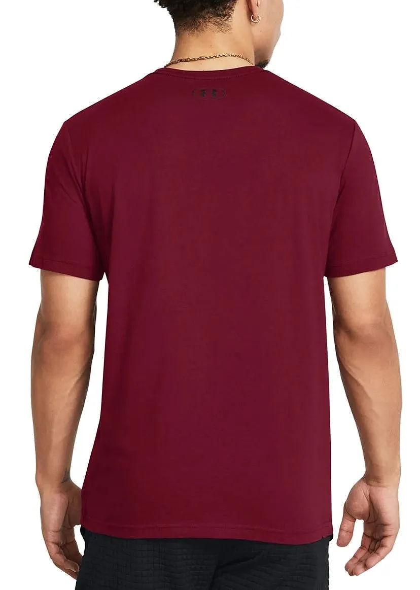 T-Shirt Under Armour Sportstyle Left Chest - Cardinal/Black - men´s