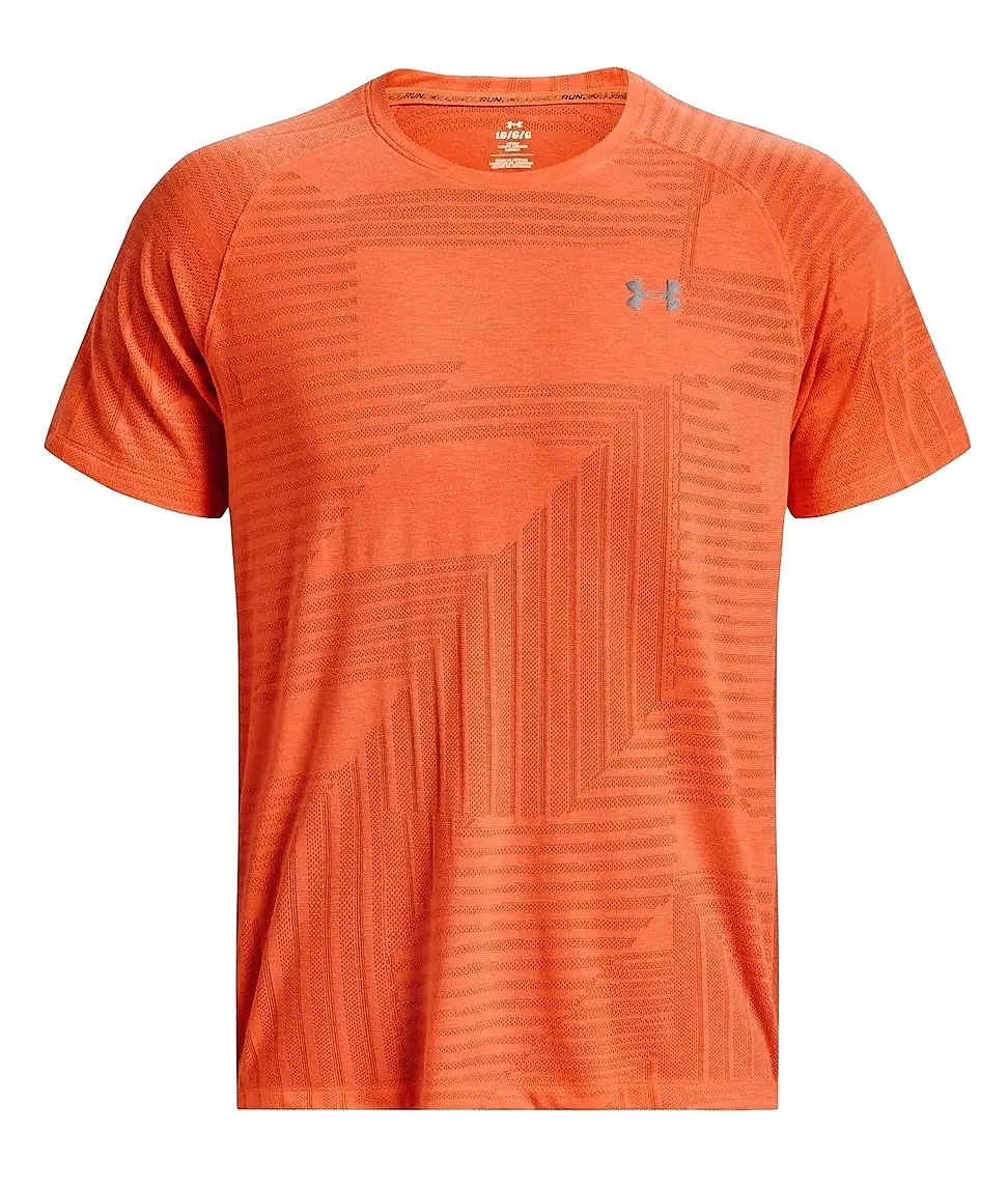 T-Shirt Under Armour Streaker Deco Diamond - Orange Blast/Frosted Orange - men´s