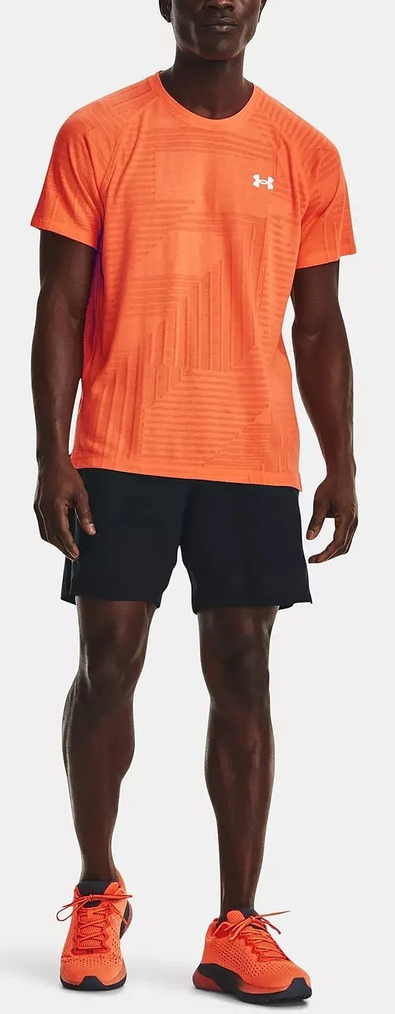 T-Shirt Under Armour Streaker Deco Diamond - Orange Blast/Frosted Orange - men´s