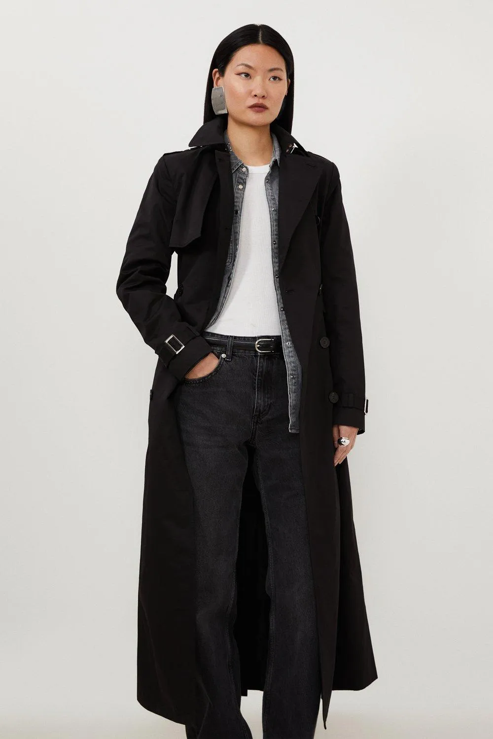 Women's Classic Belted Trench Coat