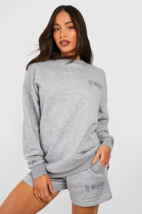 Tall Dsgn Studio Sweatshirt And Short Tracksuit