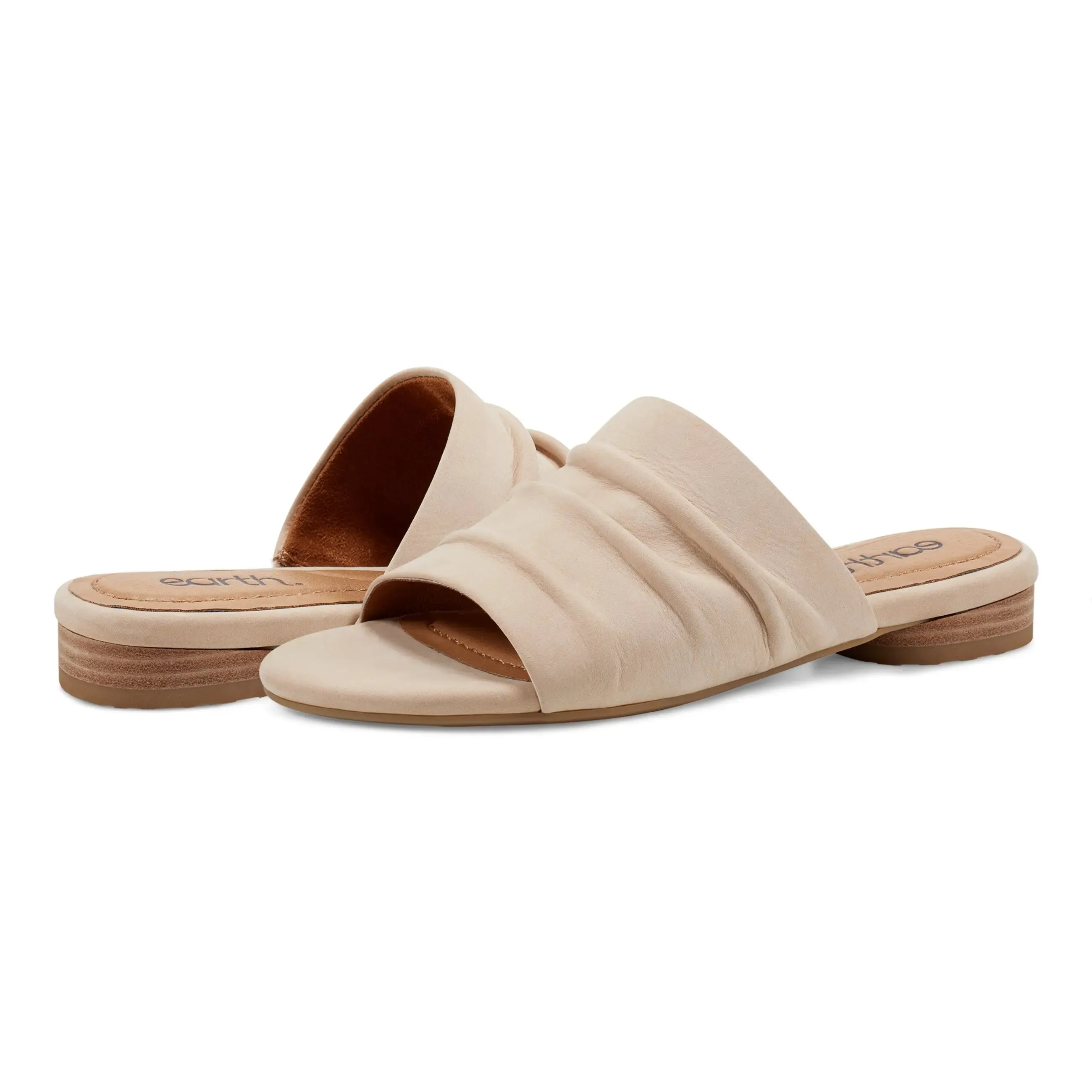 Talma Ruched Flat Slip-On Sandals