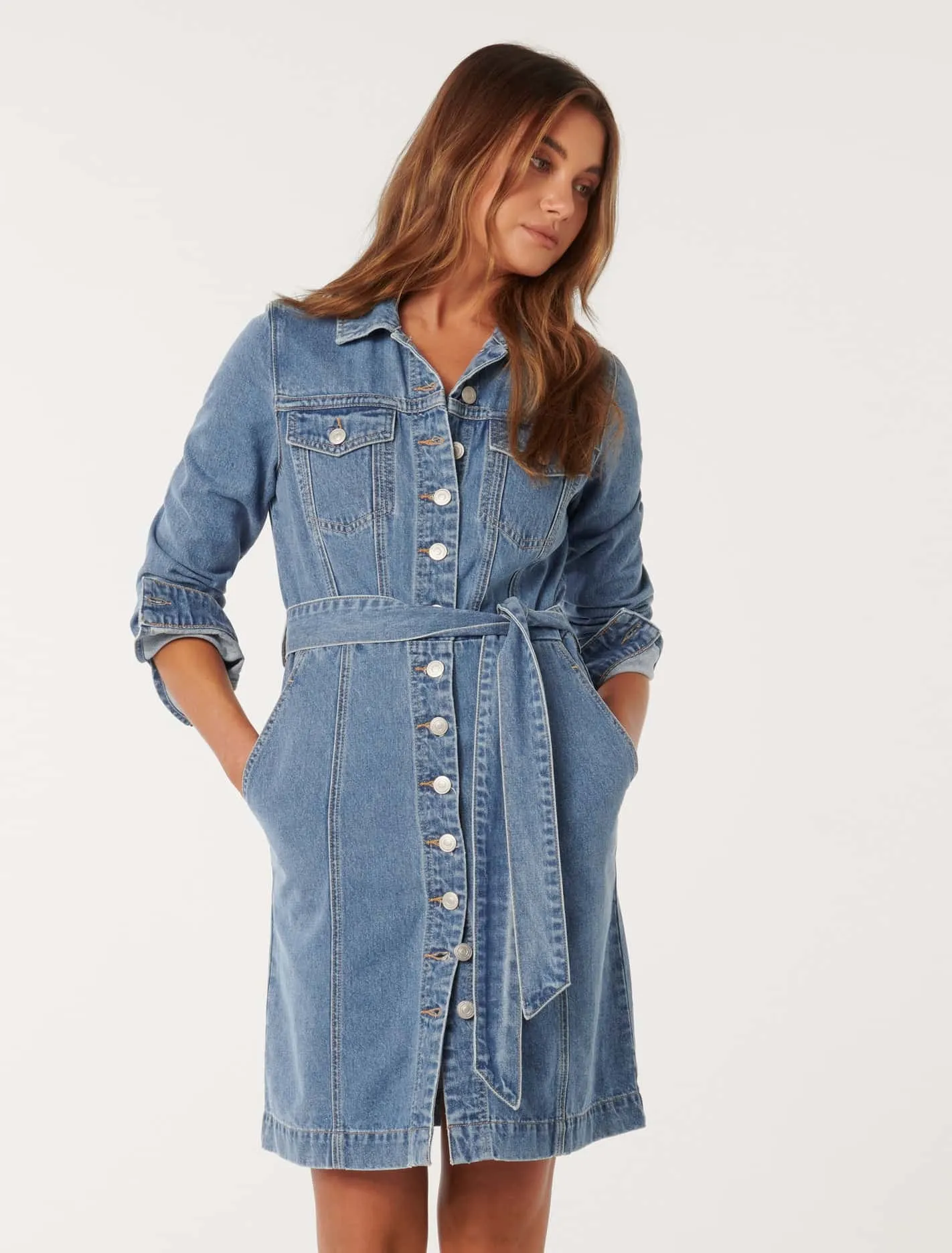 Taylor Denim Shirt Dress