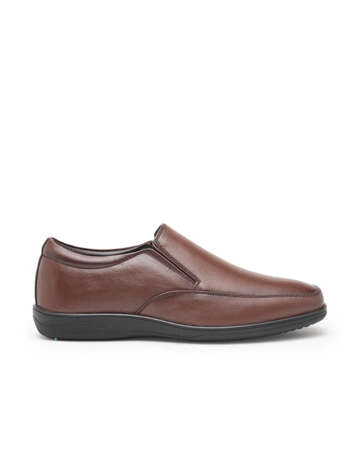 Teakwood Genuine Leather Tan Slip-On Shoes