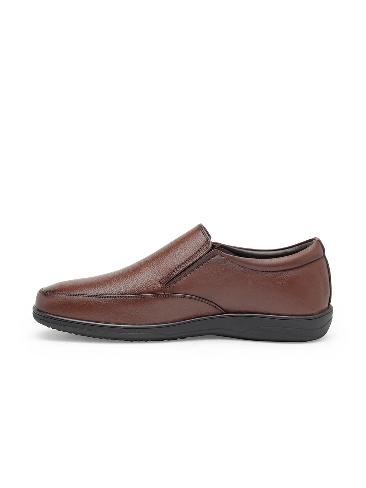 Teakwood Genuine Leather Tan Slip-On Shoes