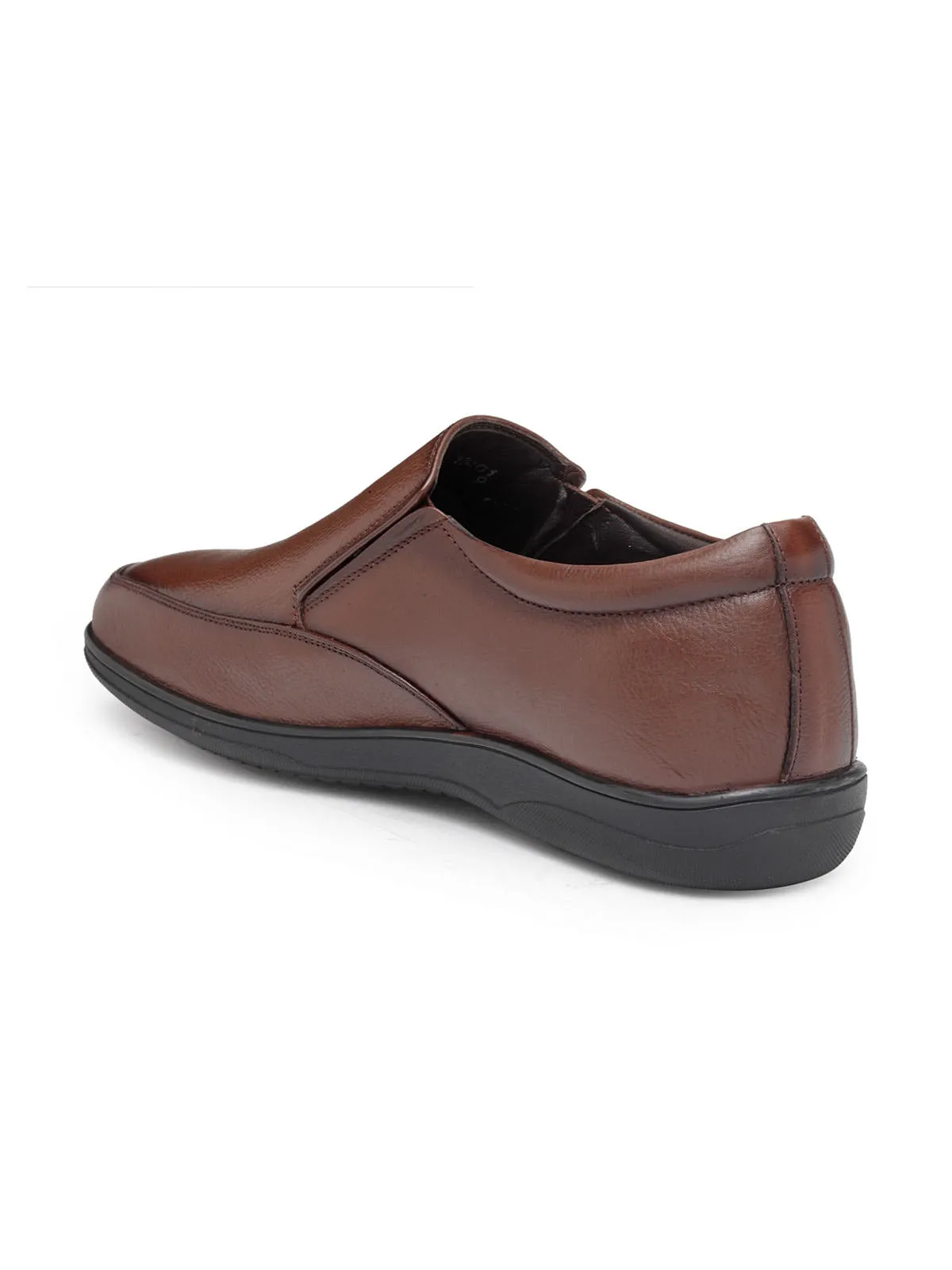 Teakwood Genuine Leather Tan Slip-On Shoes