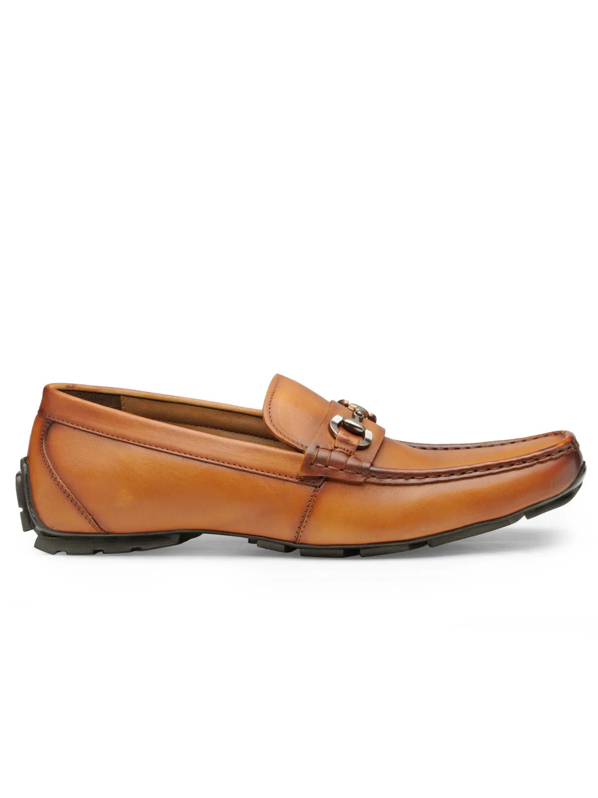 Teakwood Leather Men's Tan Slip-ons Shoes