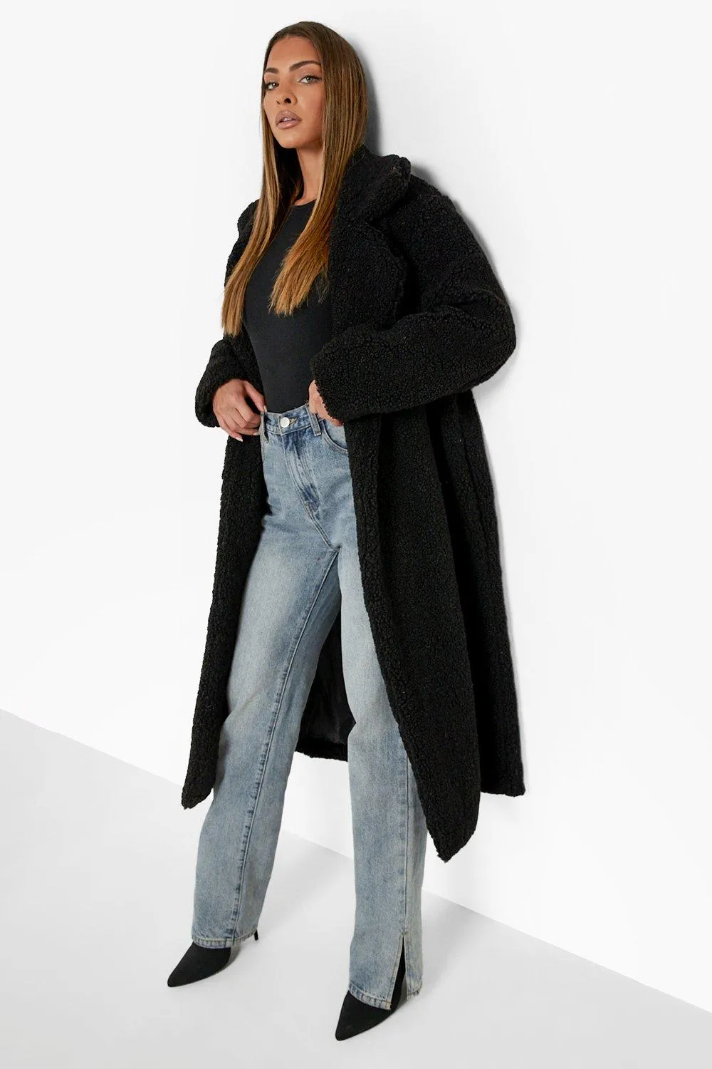 Teddy Faux Fur Longline Coat