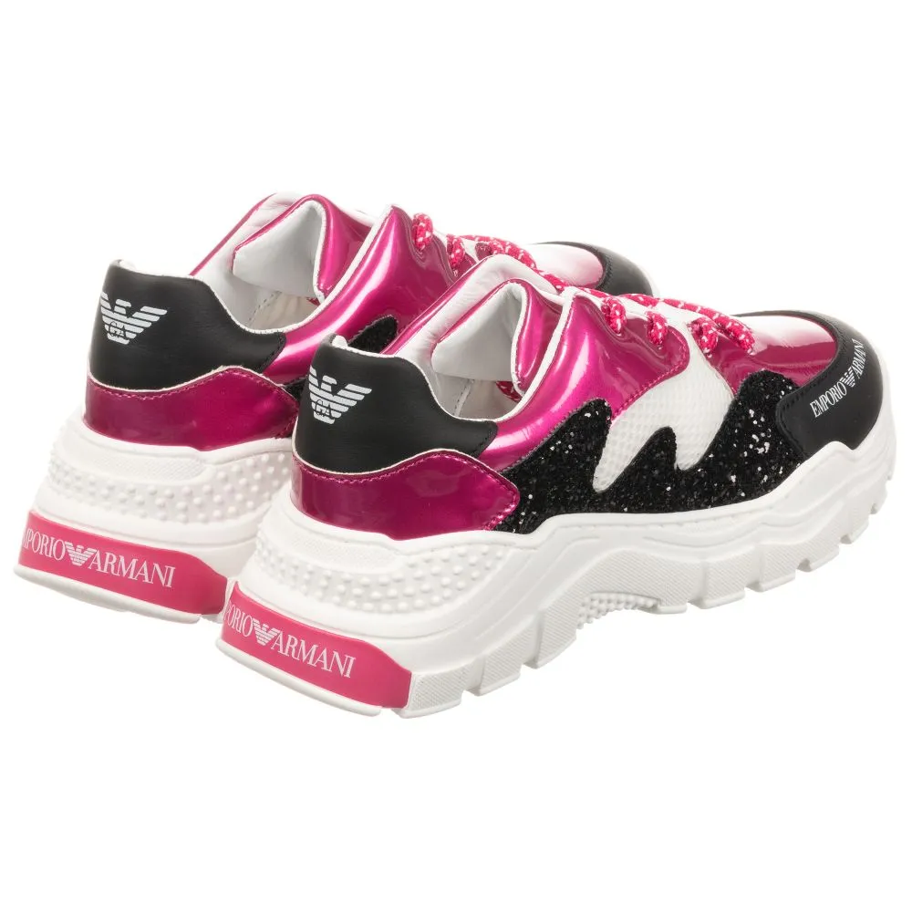 Teen Black & Pink Trainers