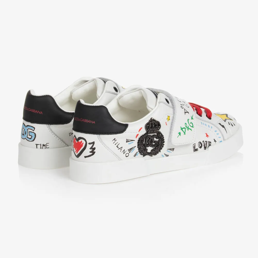 Teen Boys White Portofino Trainers