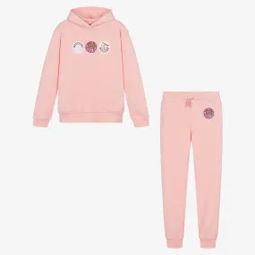 Teen Girls Pink Ski Teddy Bear Tracksuit