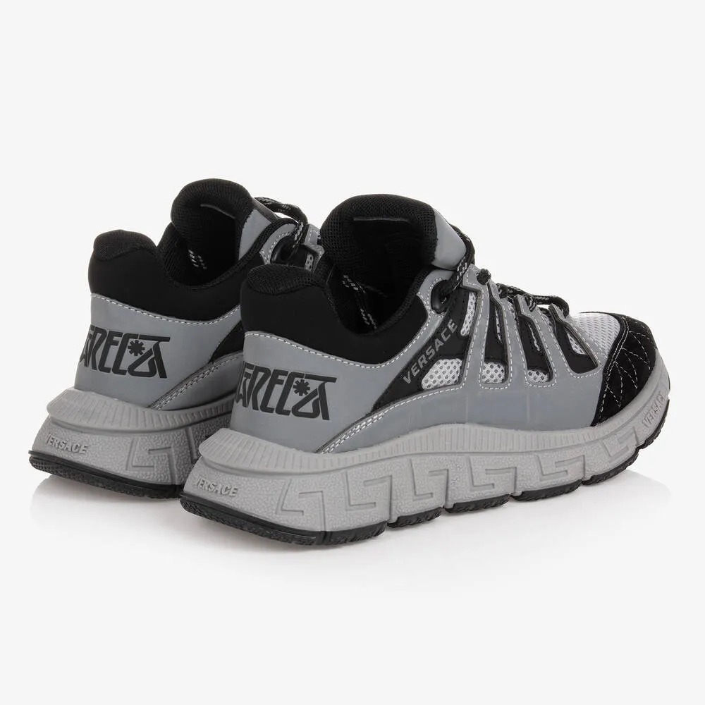 Teen Grey Leather Trigreca Trainers