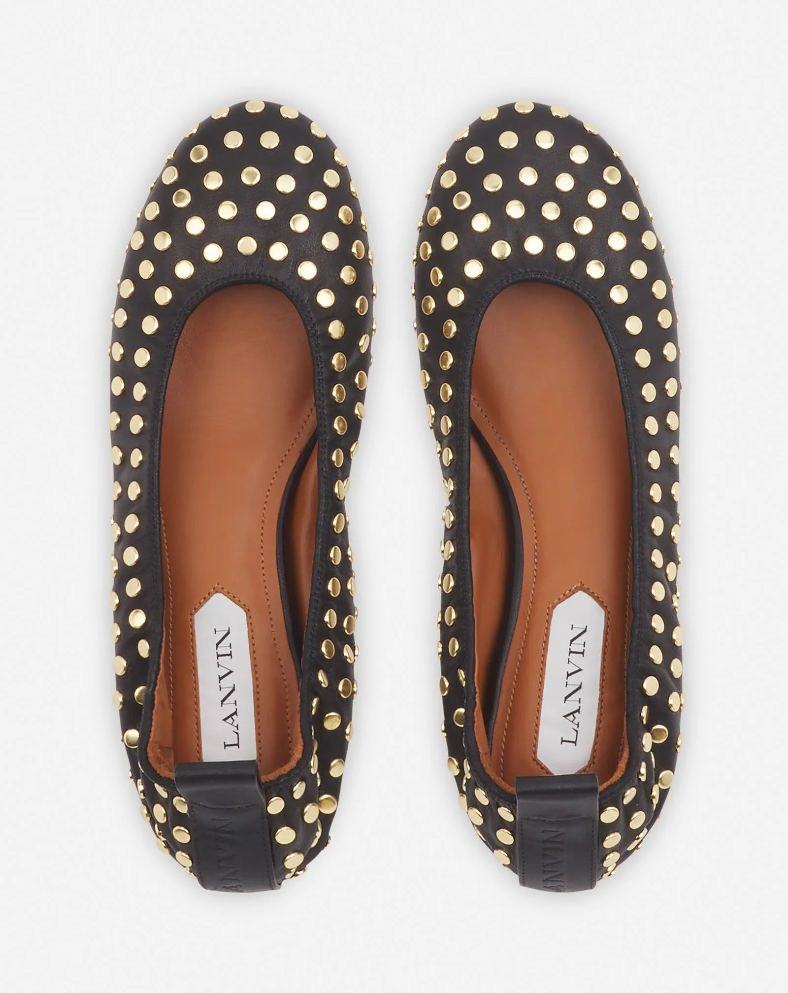 THE LEATHER BALLERINA FLAT WITH STUDS