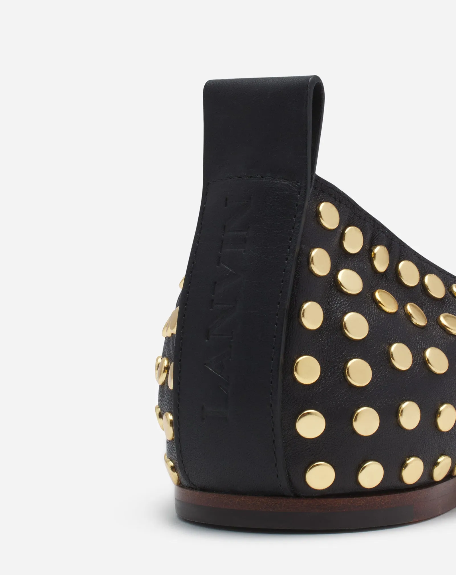 THE LEATHER BALLERINA FLAT WITH STUDS