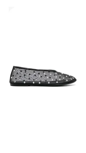 Marcy Mesh Flat Black Crystal